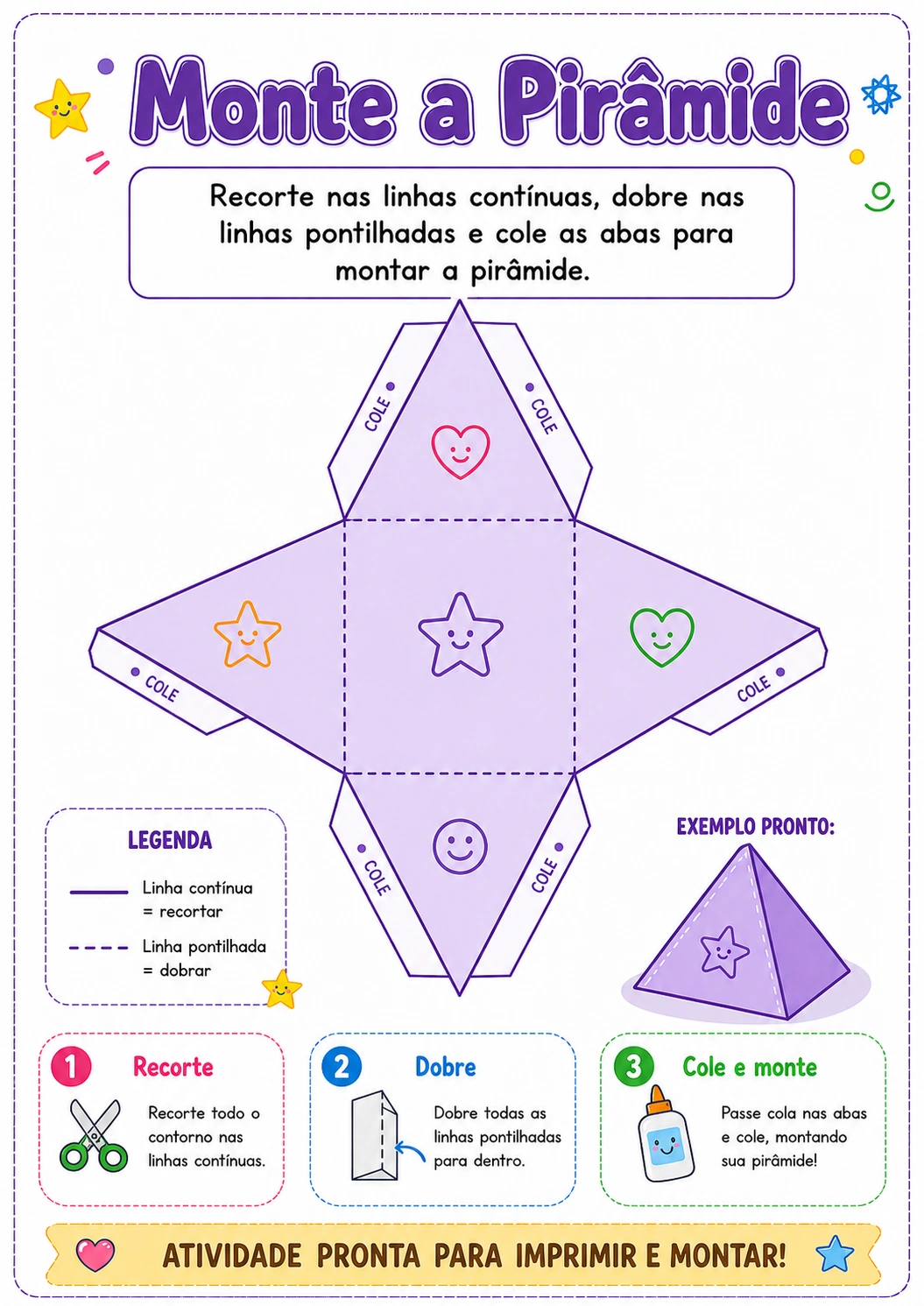 Molde para montar a pirâmide